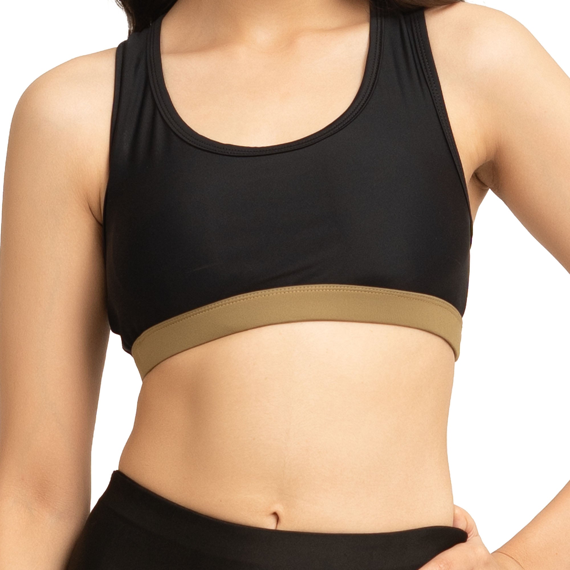 Allure Sports Bra - Black/Brown