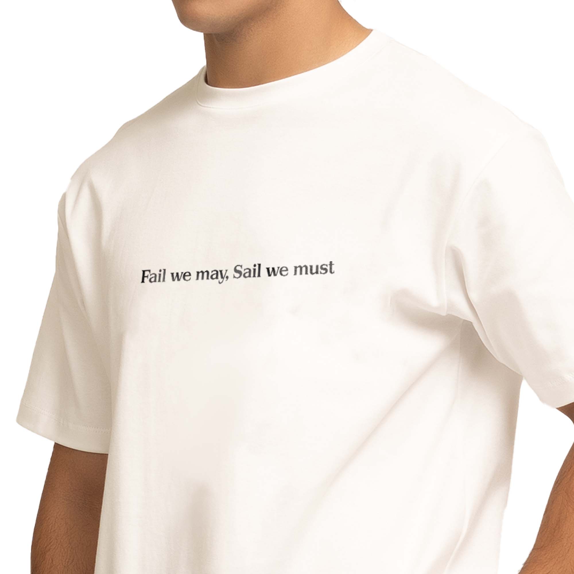 Pledge Oversize Tee with Text - White