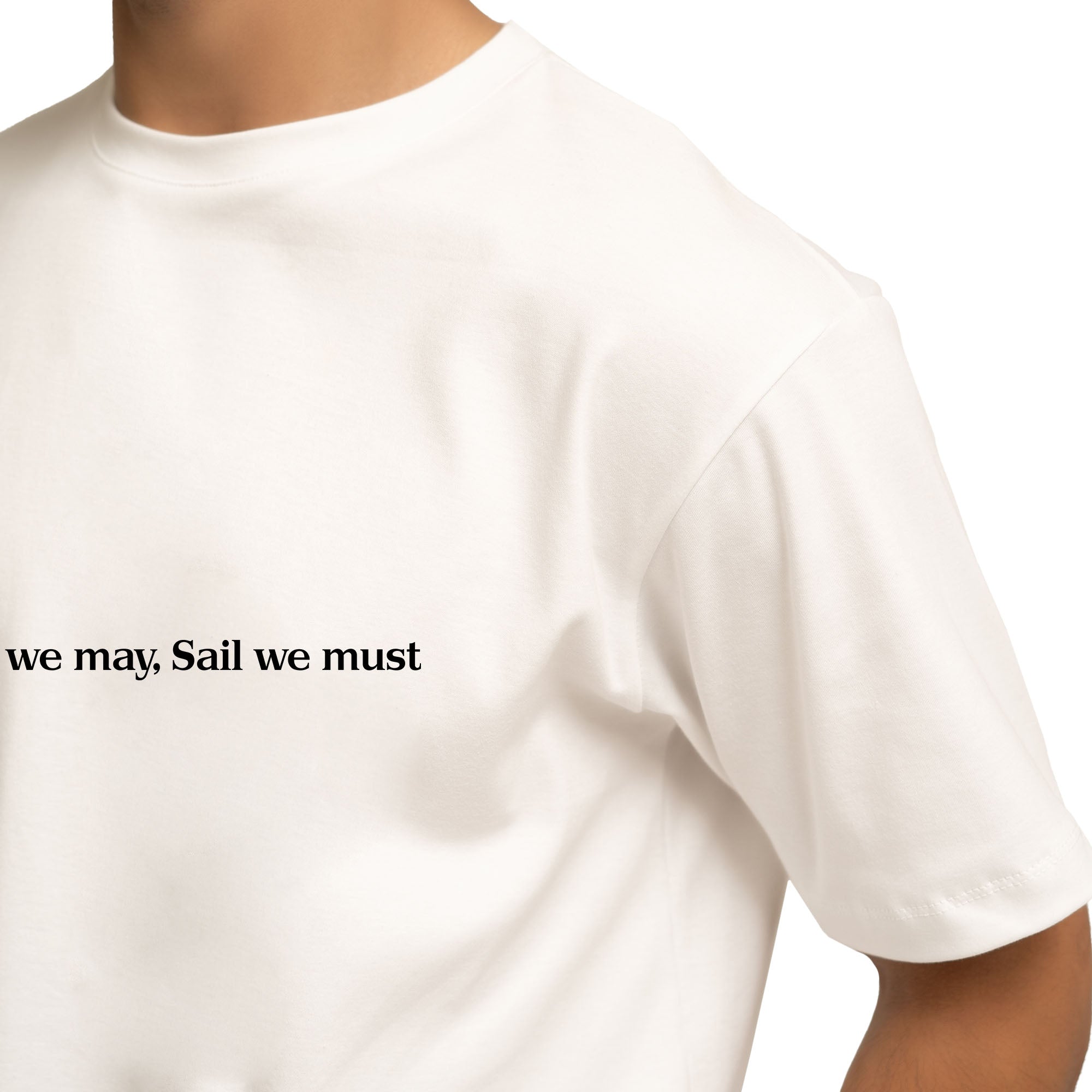 Pledge Oversize Tee with Text - White