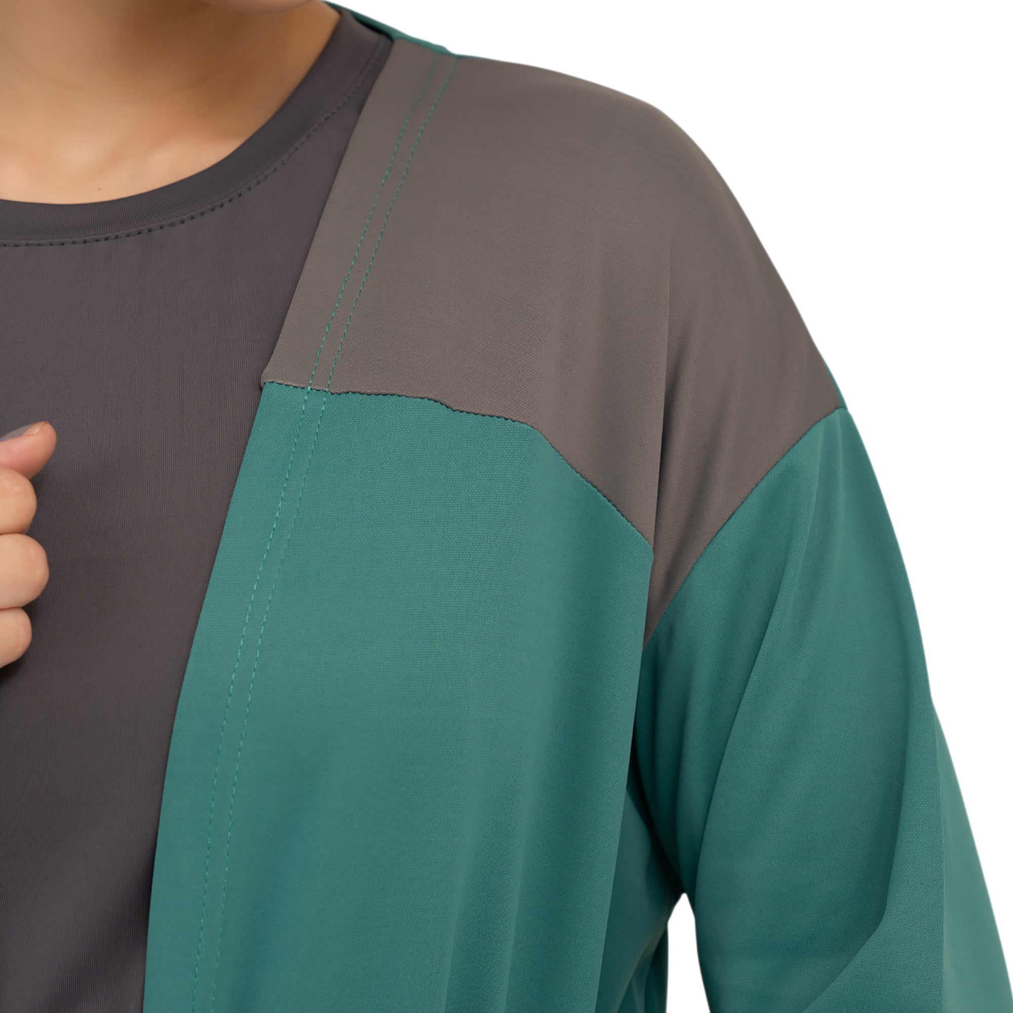 Clyde Cape - Sea Green/Grey