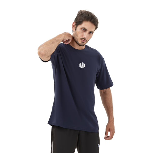 Thunder Oversize Badge Tee - Navy