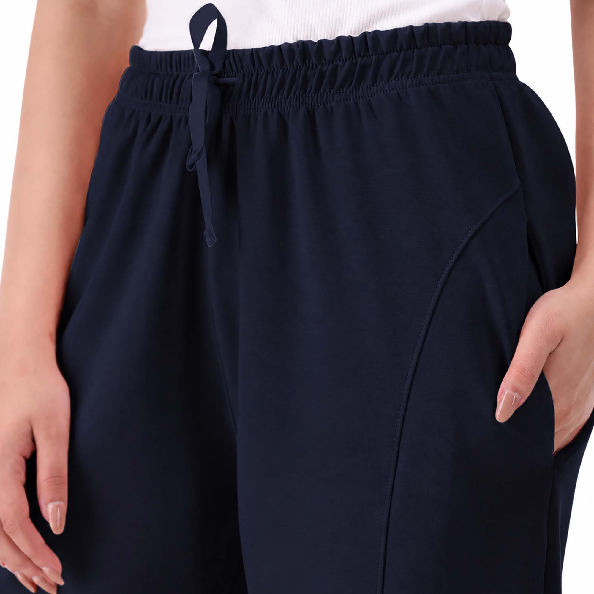 Veloura Wideleg Pant - Navy