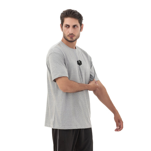 Thunder Oversize Badge Tee - Grey