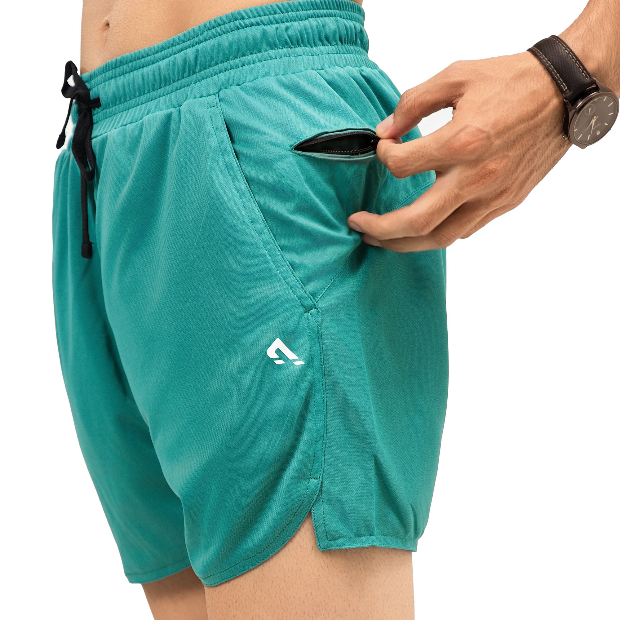 Blaze Zipper Shorts - Sea Green