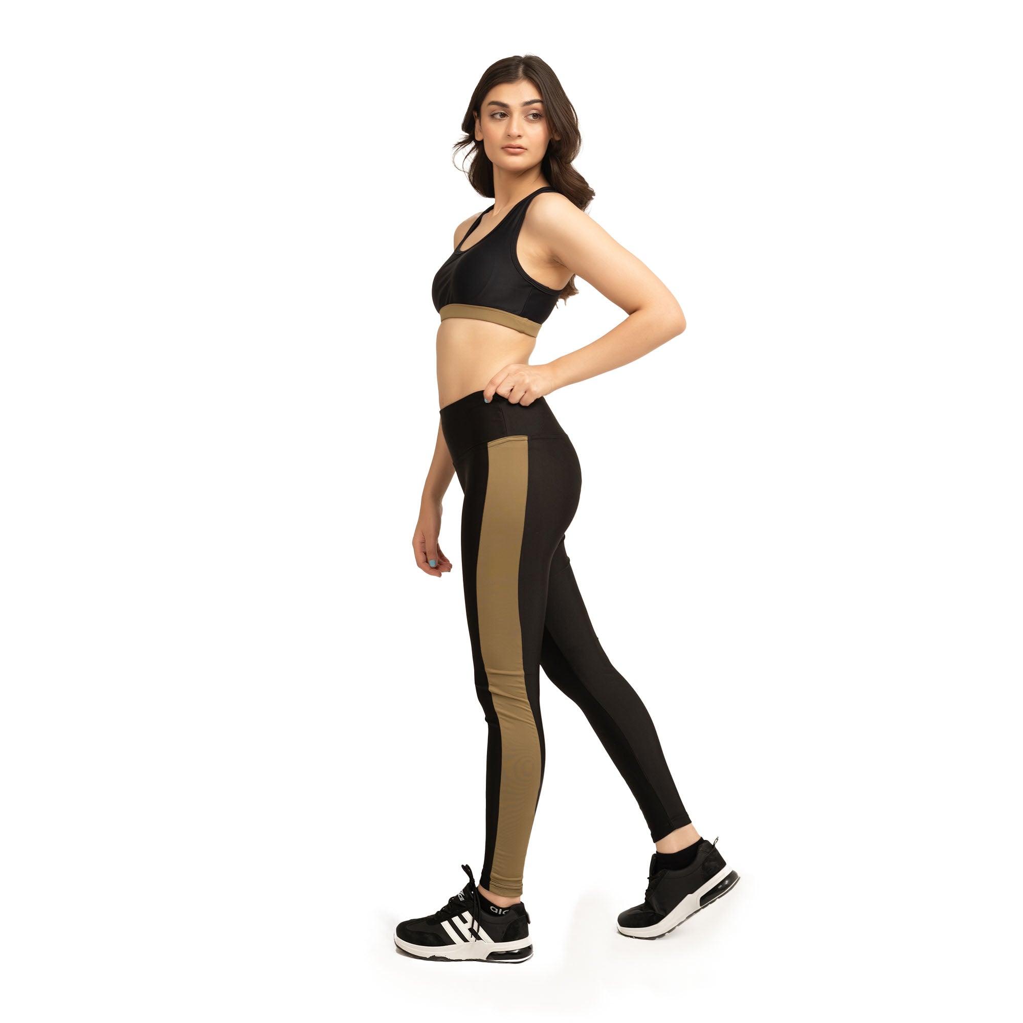 Allure Yoga Pants - Black/Brown
