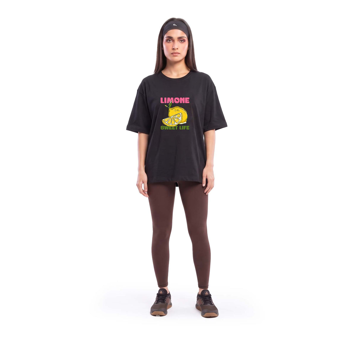 Limone Oversized Tee - Black