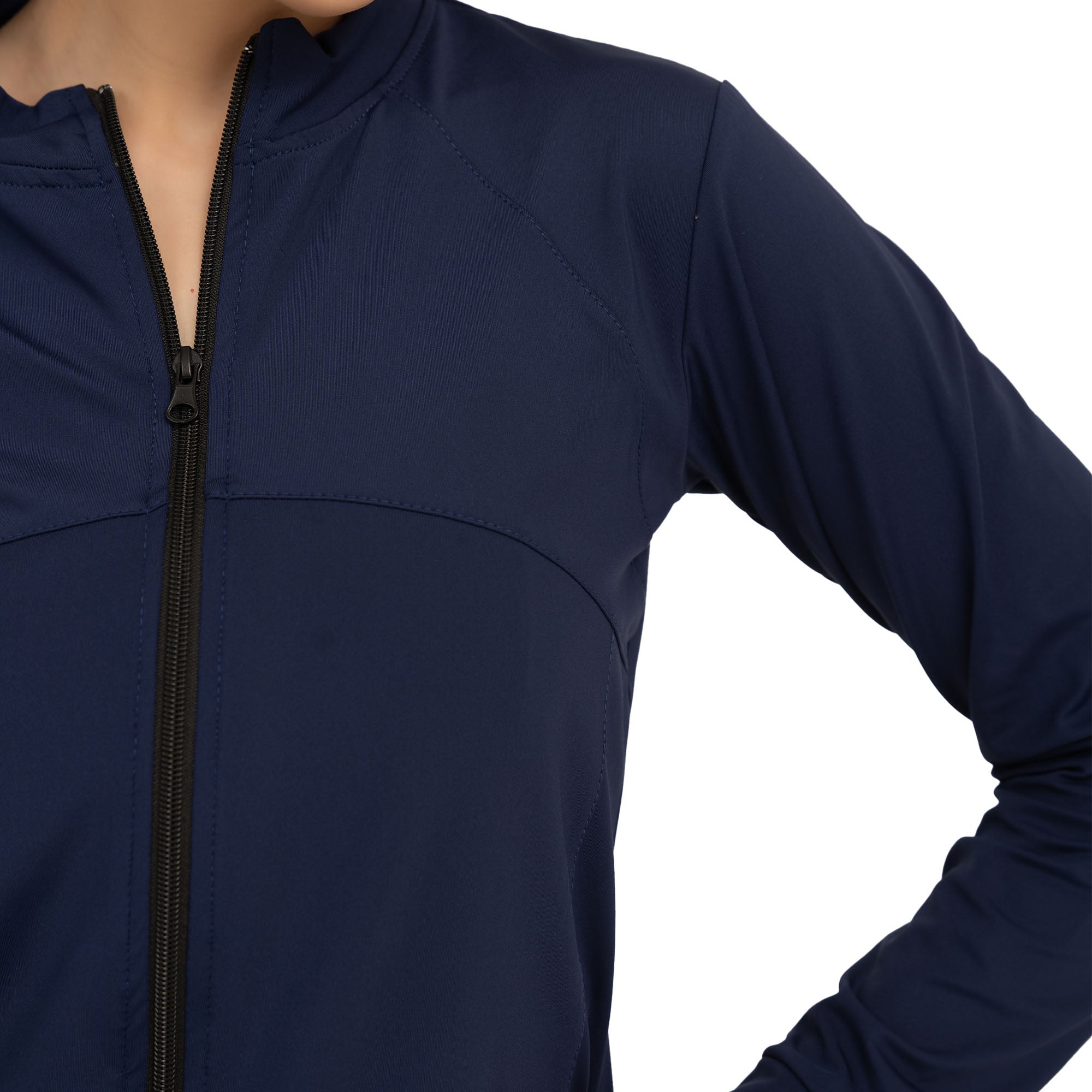 Femme Fit Zipper Jacket - Navy