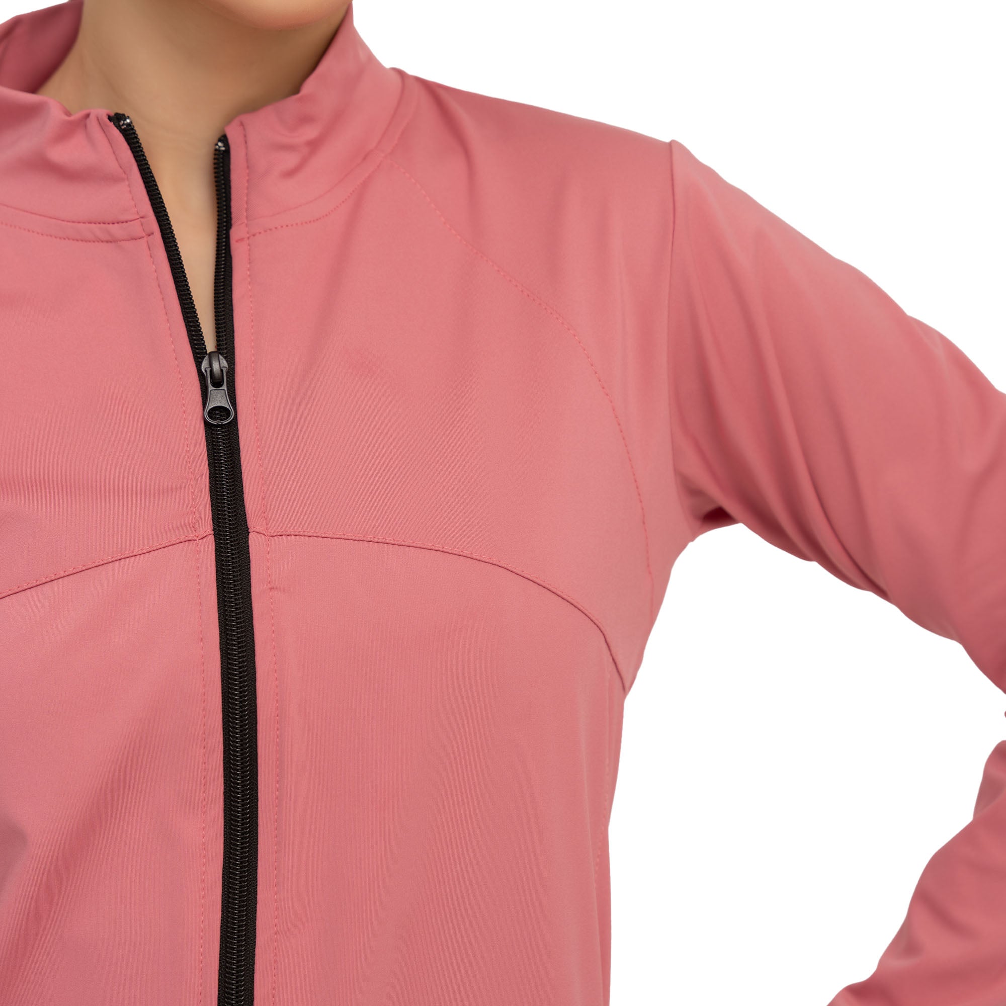 Femme Fit Zipper Jacket - Pink