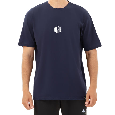 Thunder Oversize Badge Tee - Navy