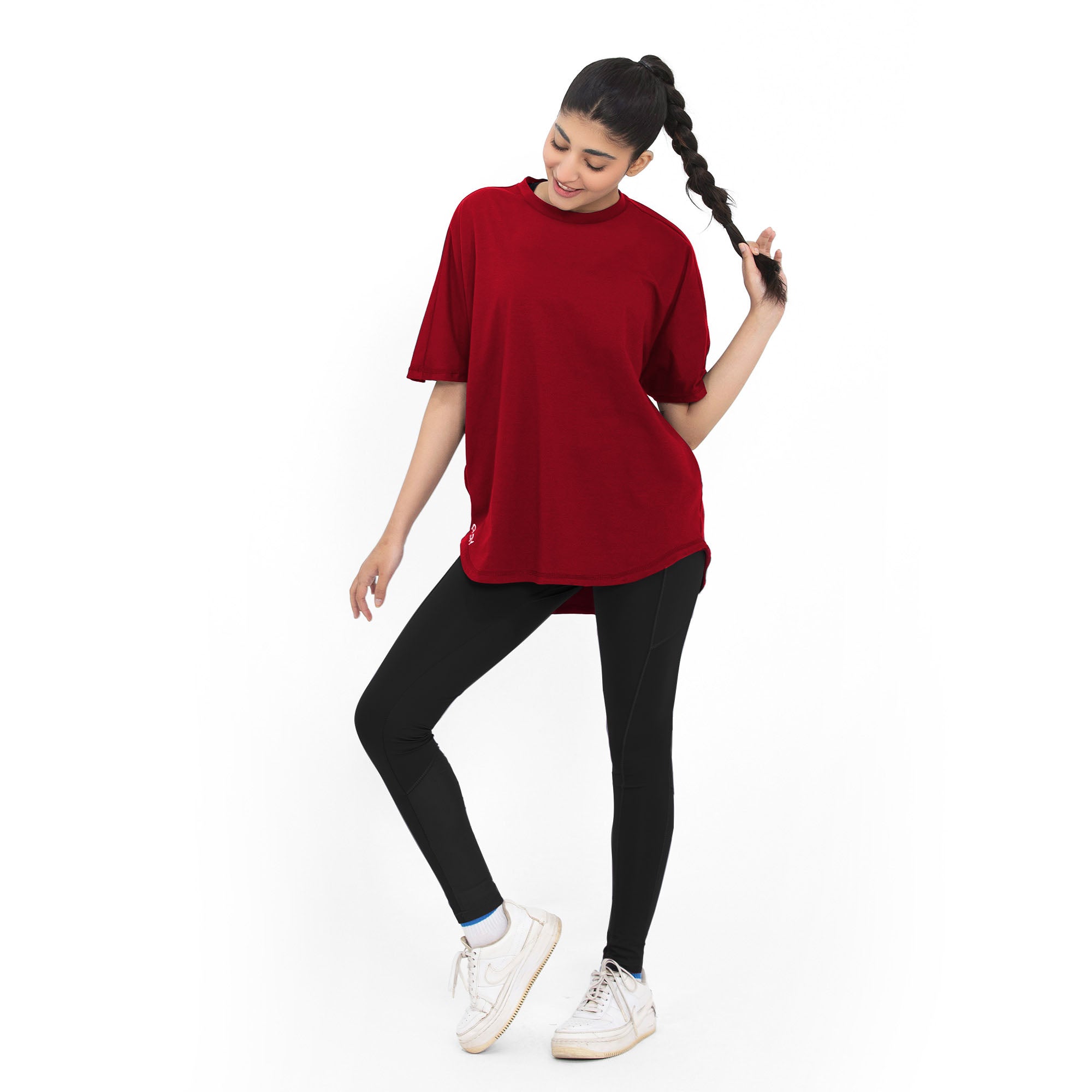 Flow Bat Tee - Cherry Red