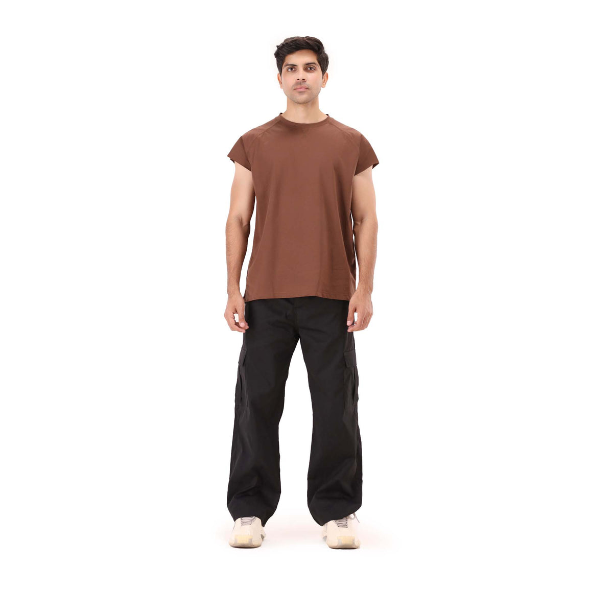 Raw Edge Tank - Brown