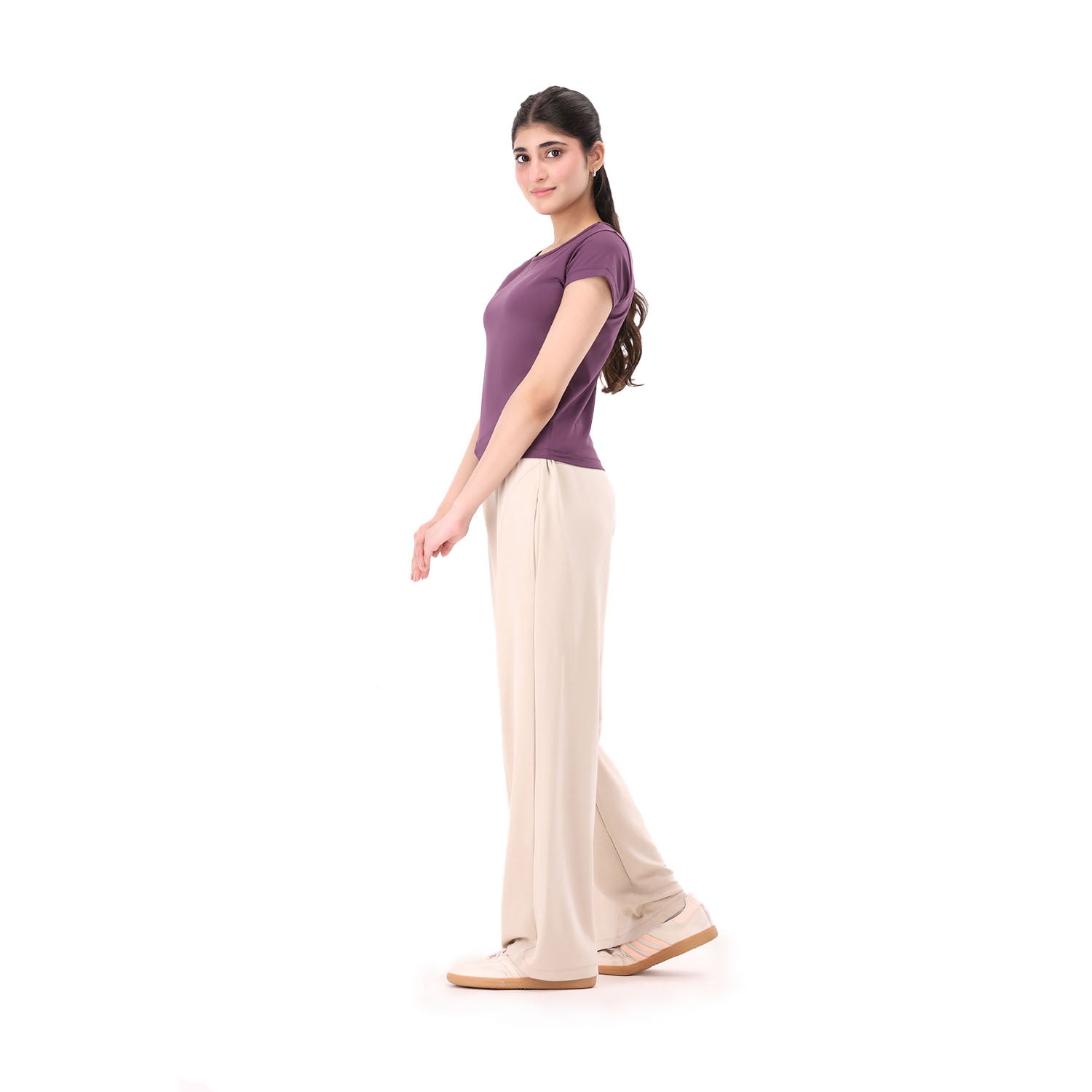 Pose Fitted Tee - Dusty Mauve