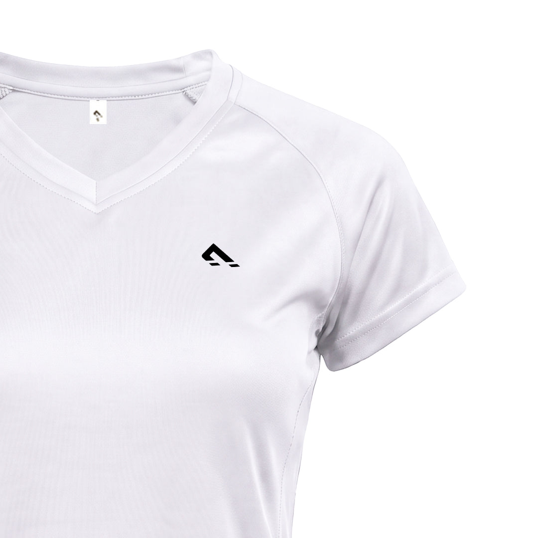 Active V- Neck (White)