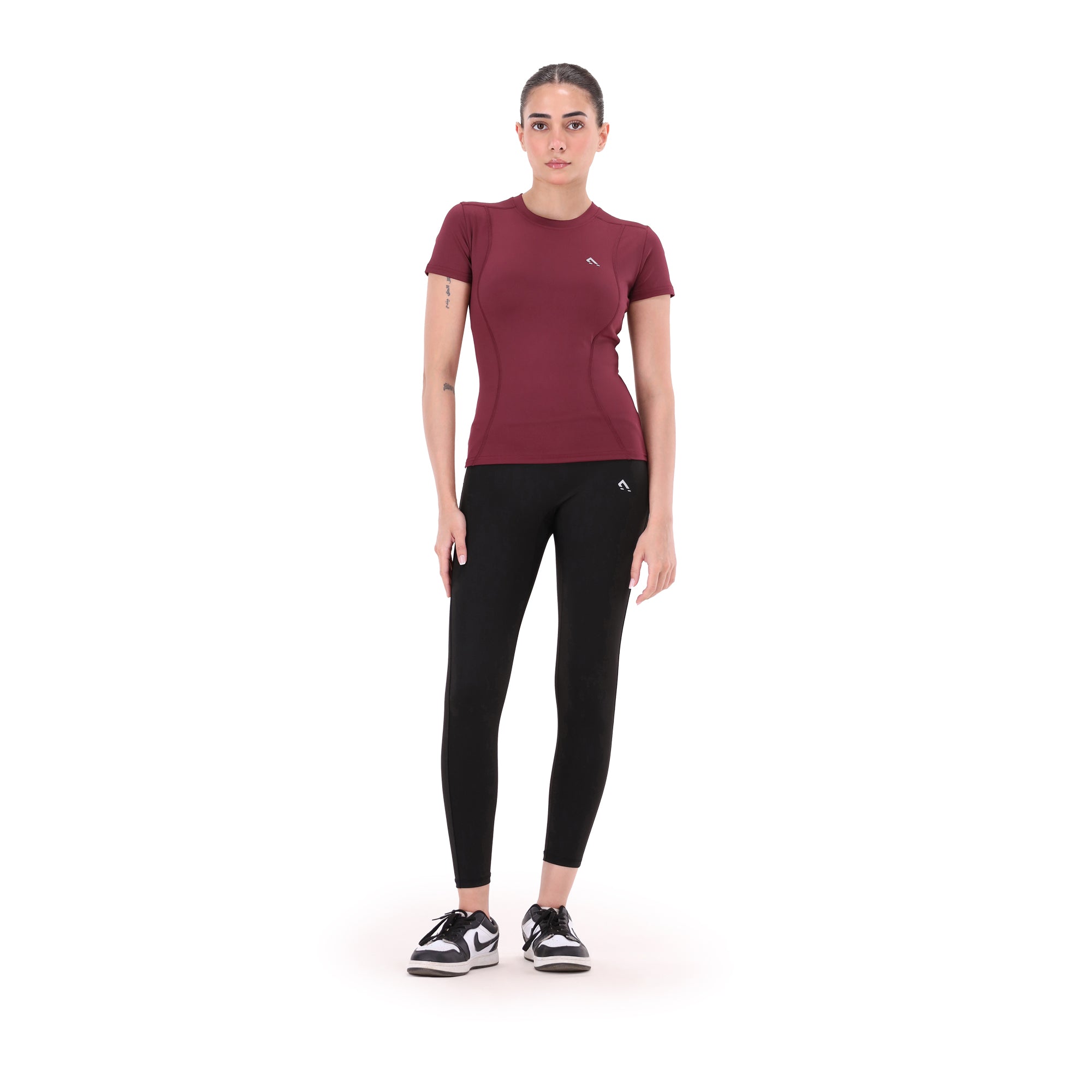 Sculpted Tee - Dark Red
