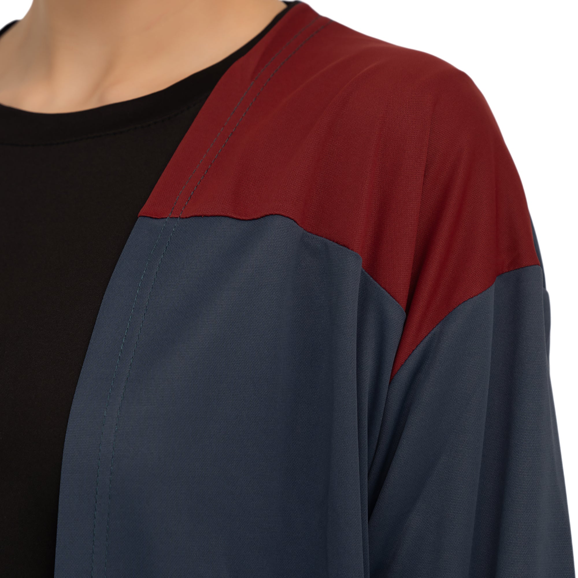 Clyde Cape - Navy/Maroon