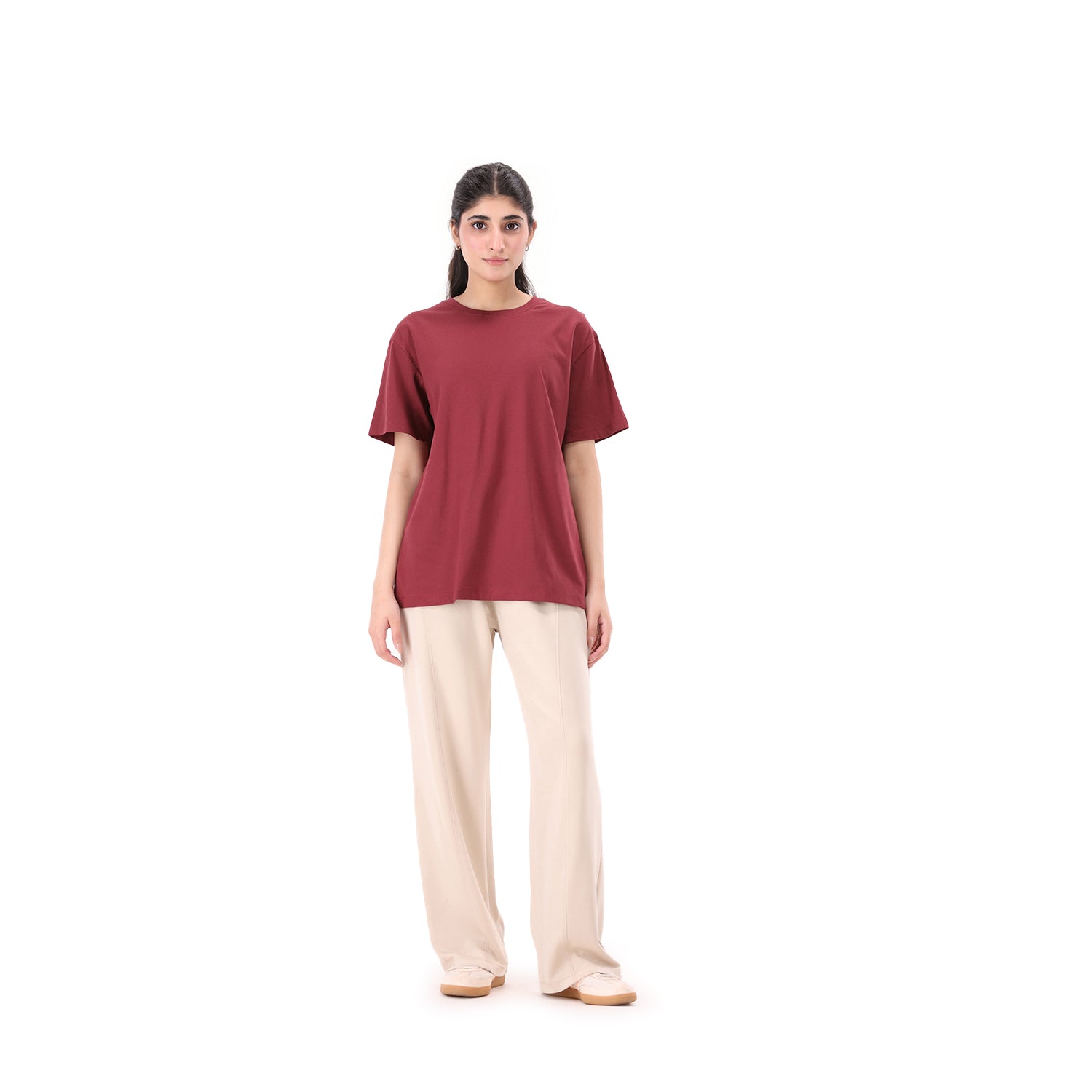 Riff Oversize Tee - Maroon