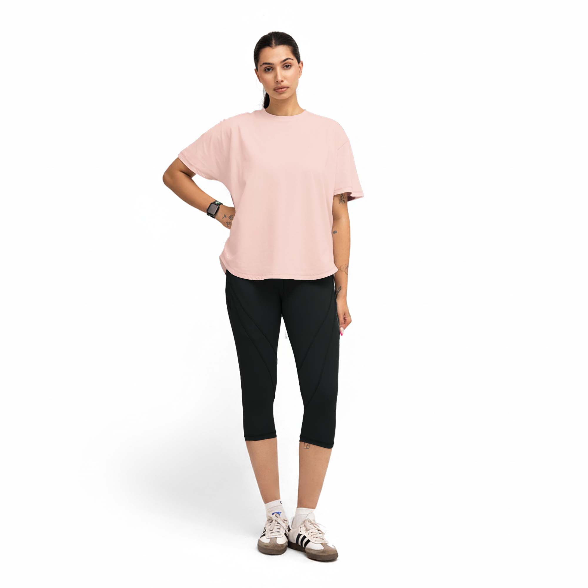 Flow Bat Tee - Pale Pink
