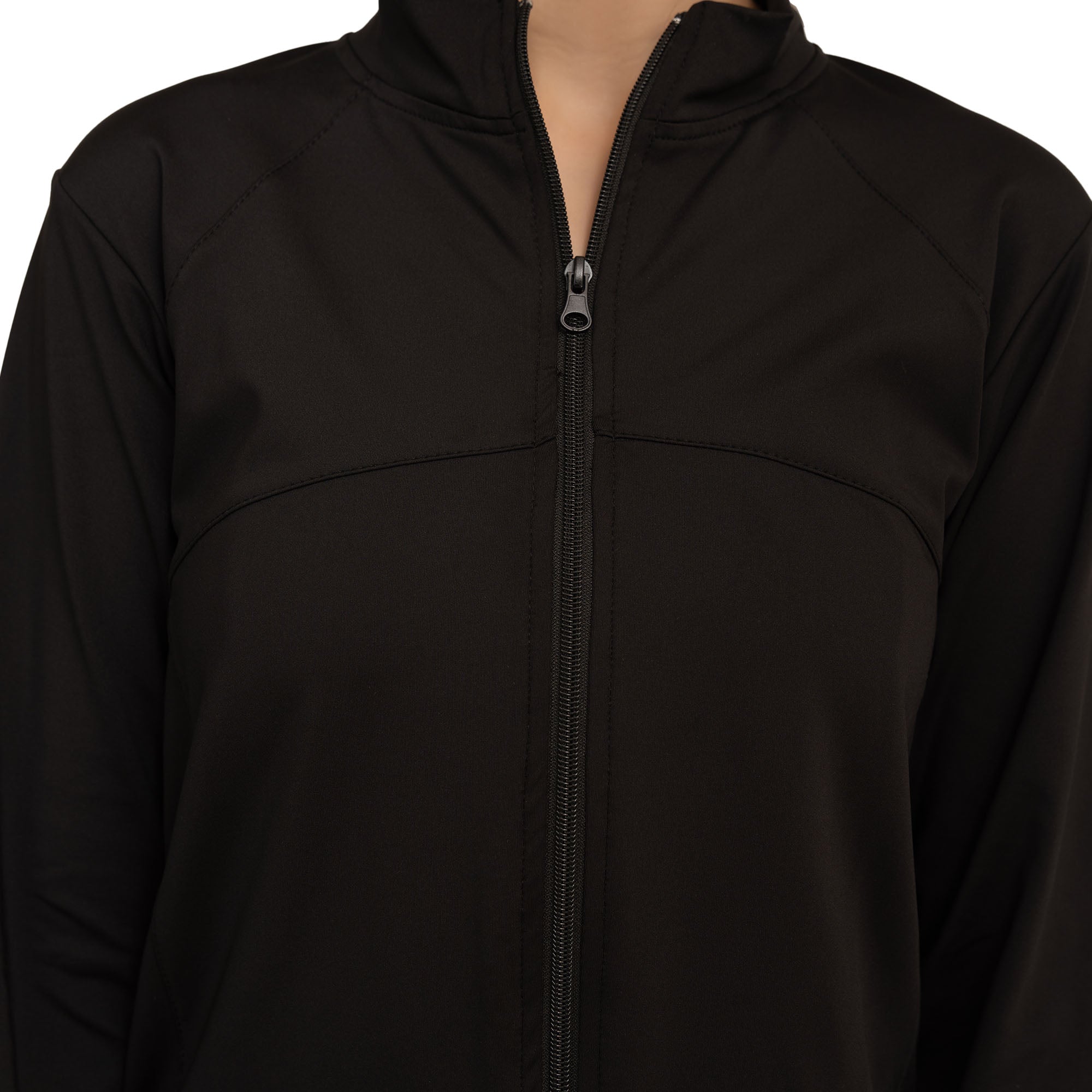 Femme Fit Zipper Jacket - Black