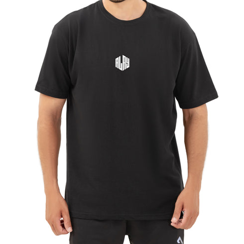 Thunder Oversize Badge Tee - Black