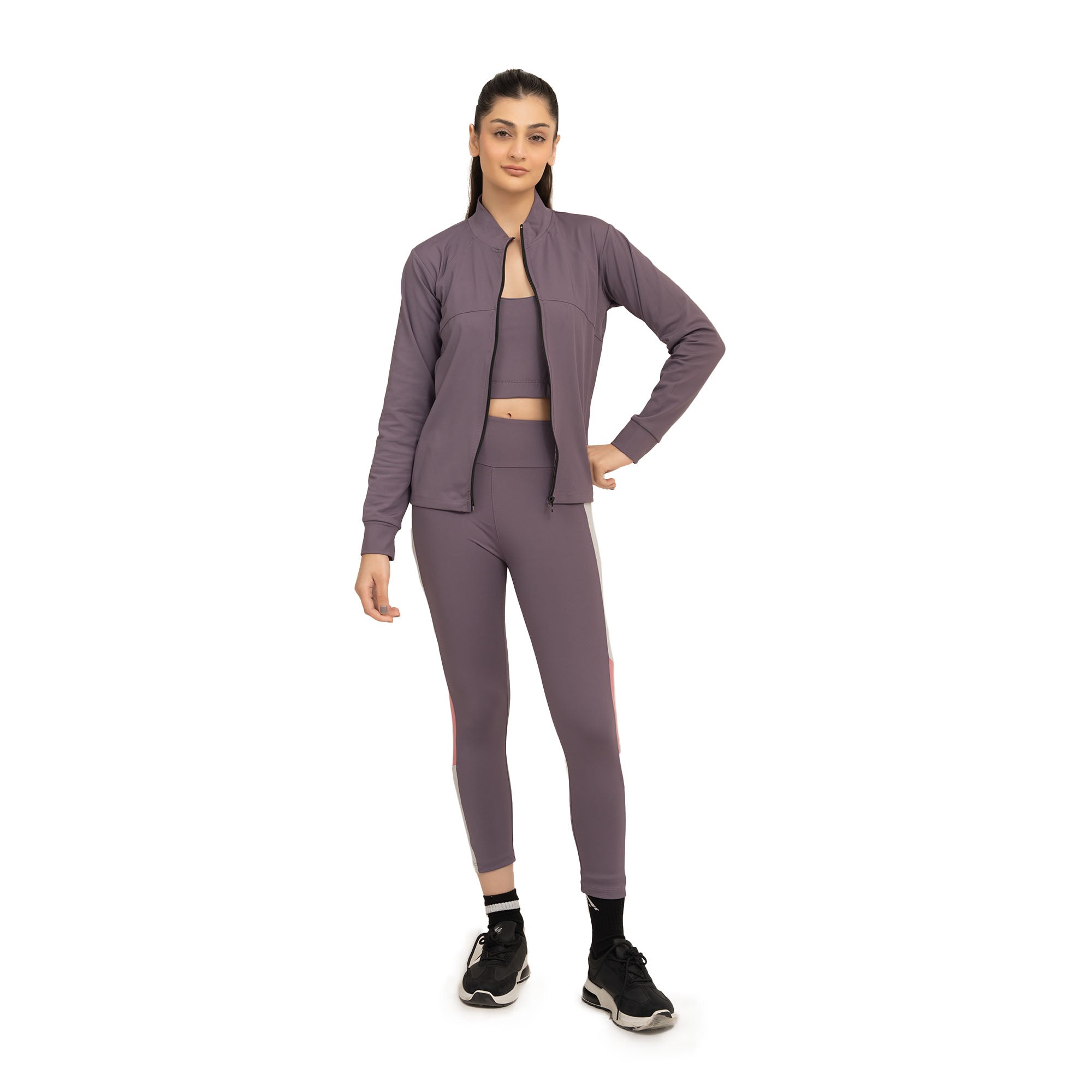 Femme Fit Zipper Jacket - Lilac