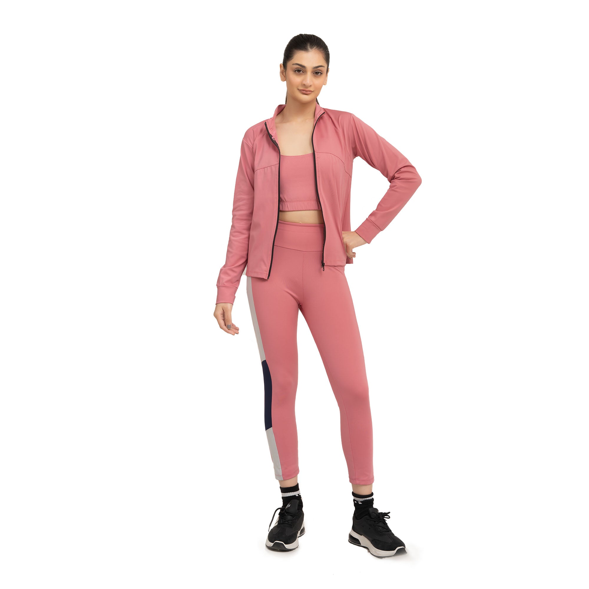 Femme Fit Zipper Jacket - Pink