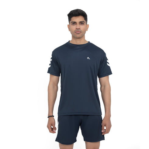 Drip Crew Tee & Shorts - Navy
