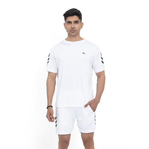 Drip Crew Tee & Shorts - White