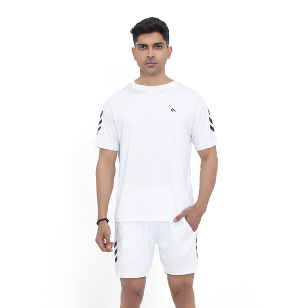 Drip Crew Tee & Shorts - White