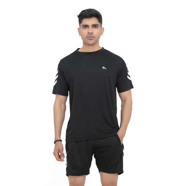 Drip Crew Tee & Shorts - Black