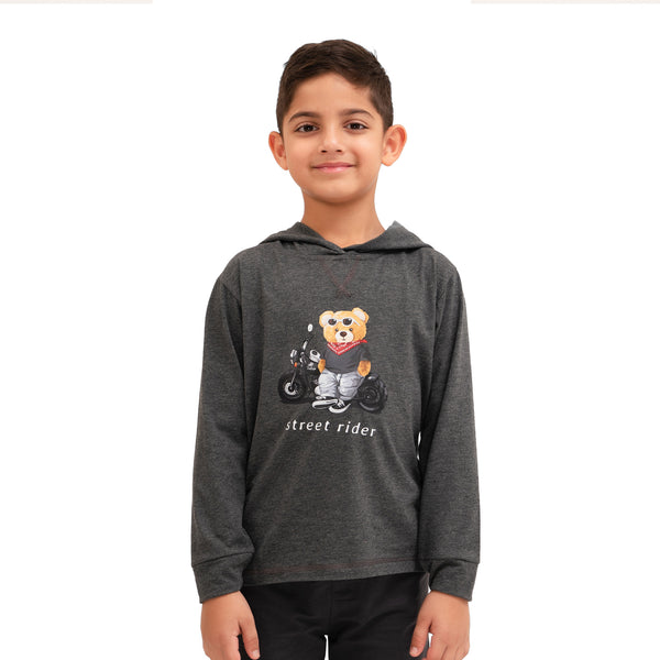 Summer Bear Hoodie - Grey