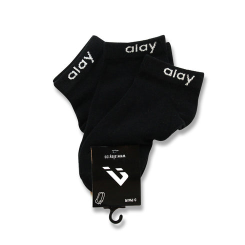Arc Ankle Socks - Black (Pack of 3)