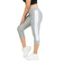 Spark Cropped Leggings - Silver