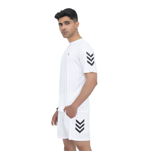 Drip Crew Tee & Shorts - White