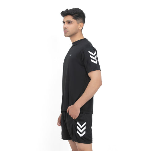 Drip Crew Tee & Shorts - Black