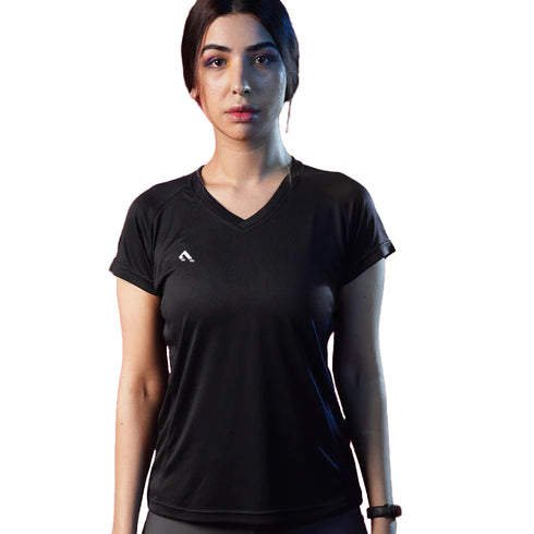 Active V- Neck (Black)