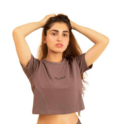 Vivid Crop Top - Brown