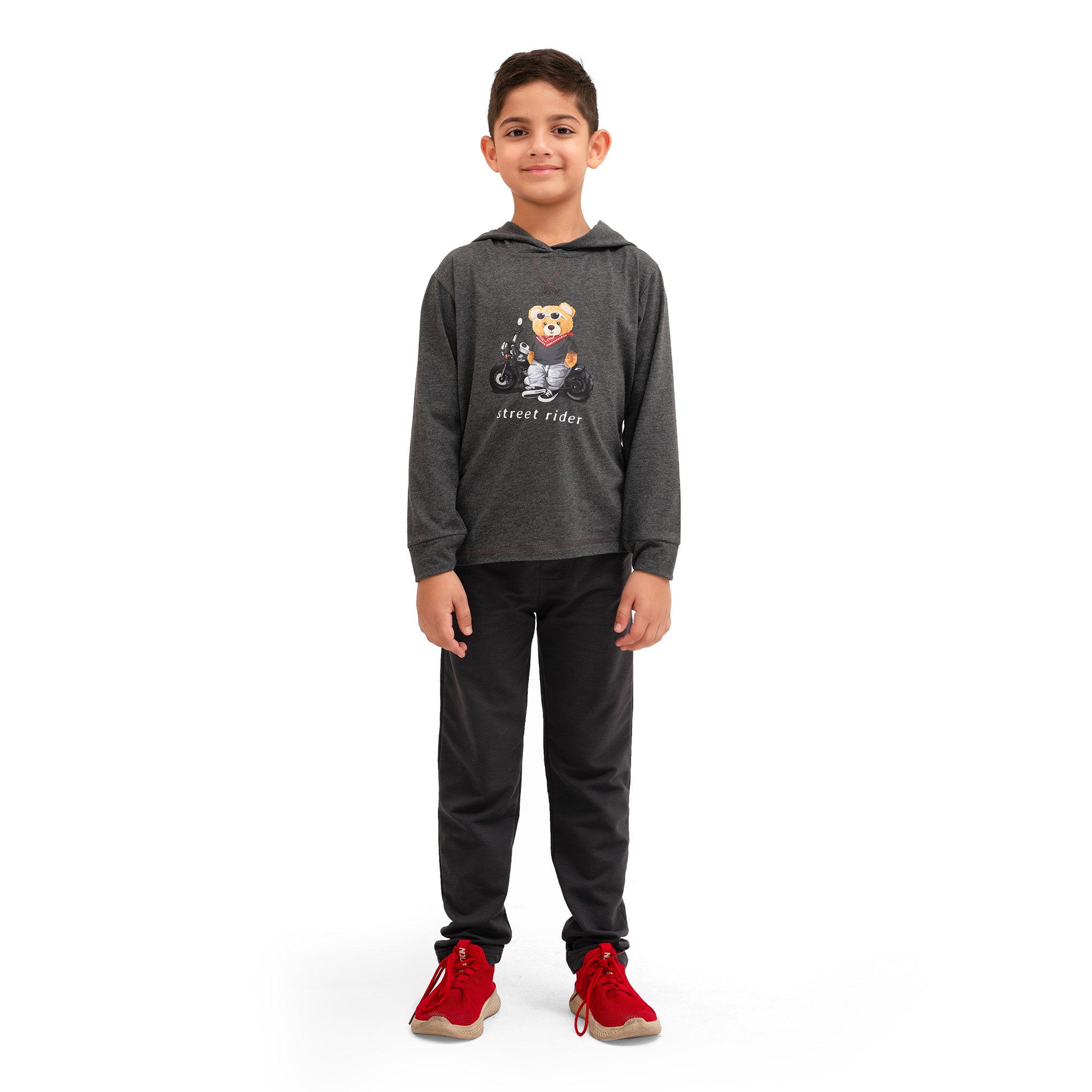 Summer Bear Hoodie - Grey