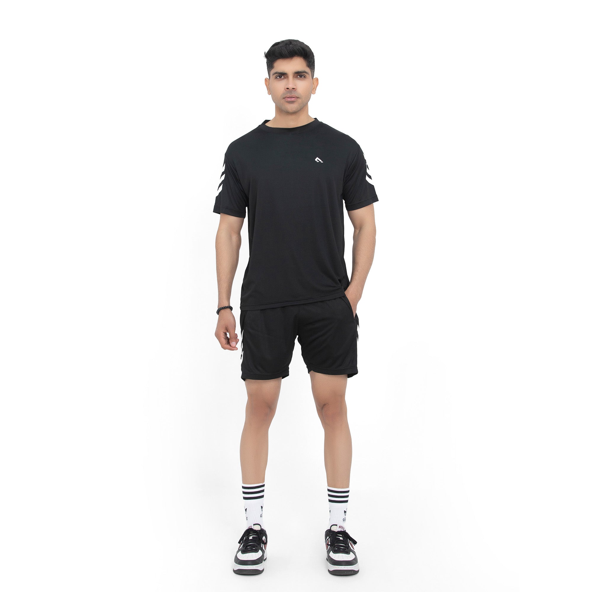 Drip Crew Tee & Shorts - Black