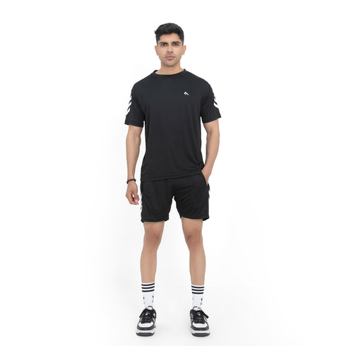 Drip Crew Tee & Shorts - Black
