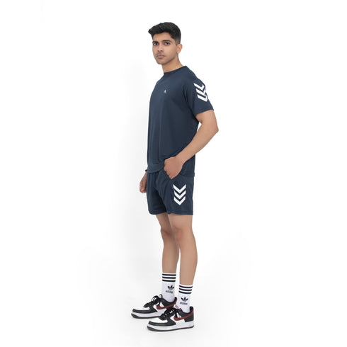 Drip Crew Tee & Shorts - Navy