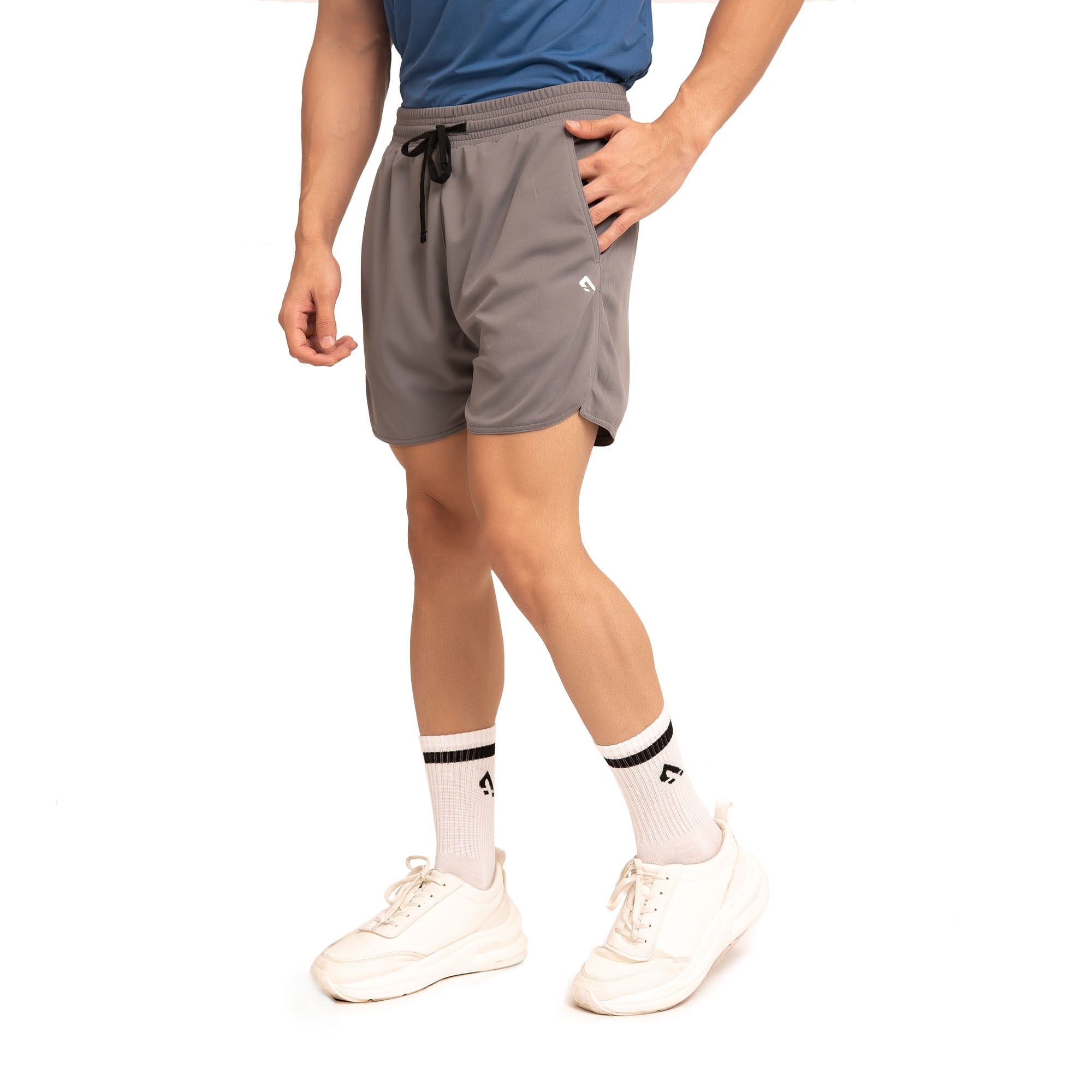 Blaze Zipper Shorts - Grey