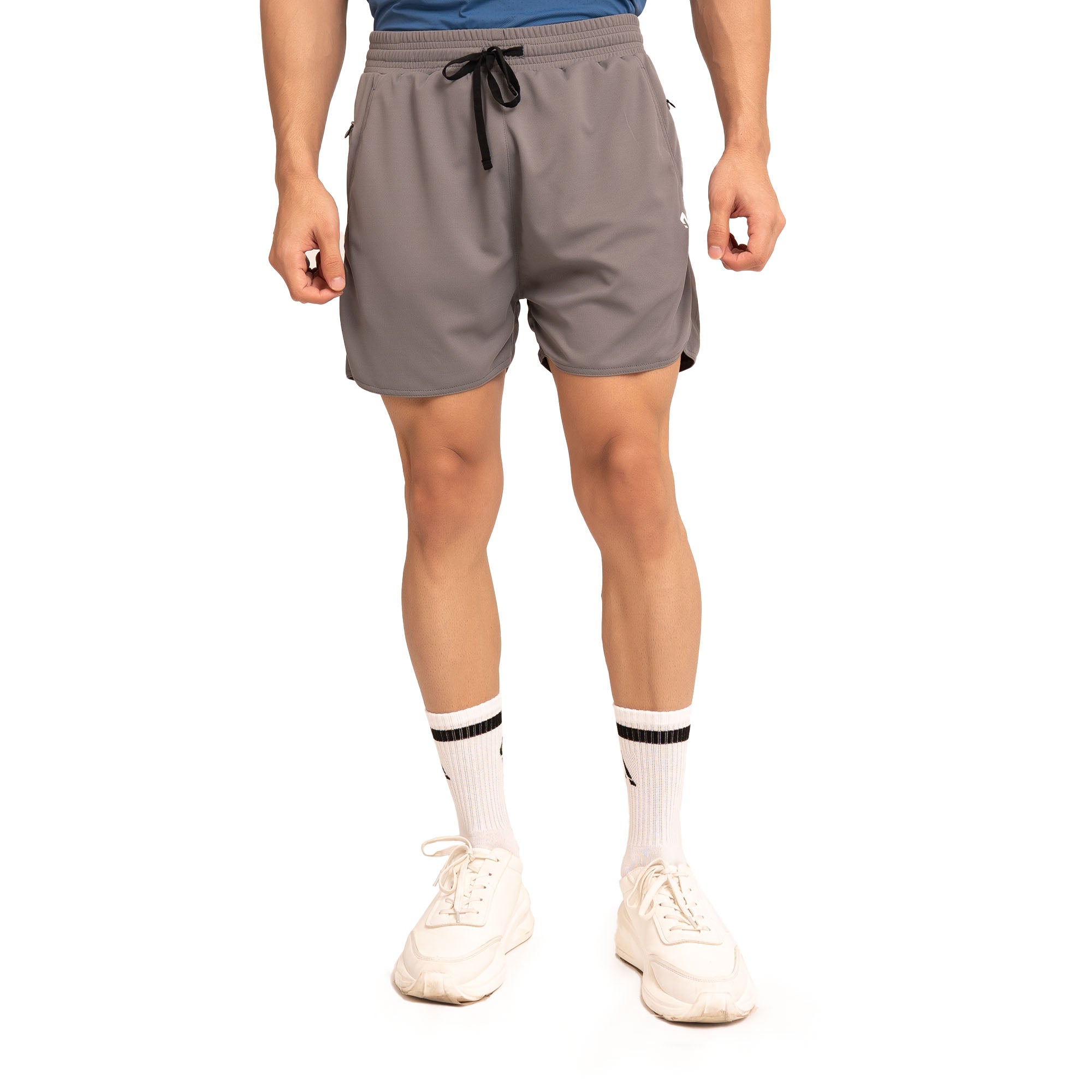 Blaze Zipper Shorts - Grey