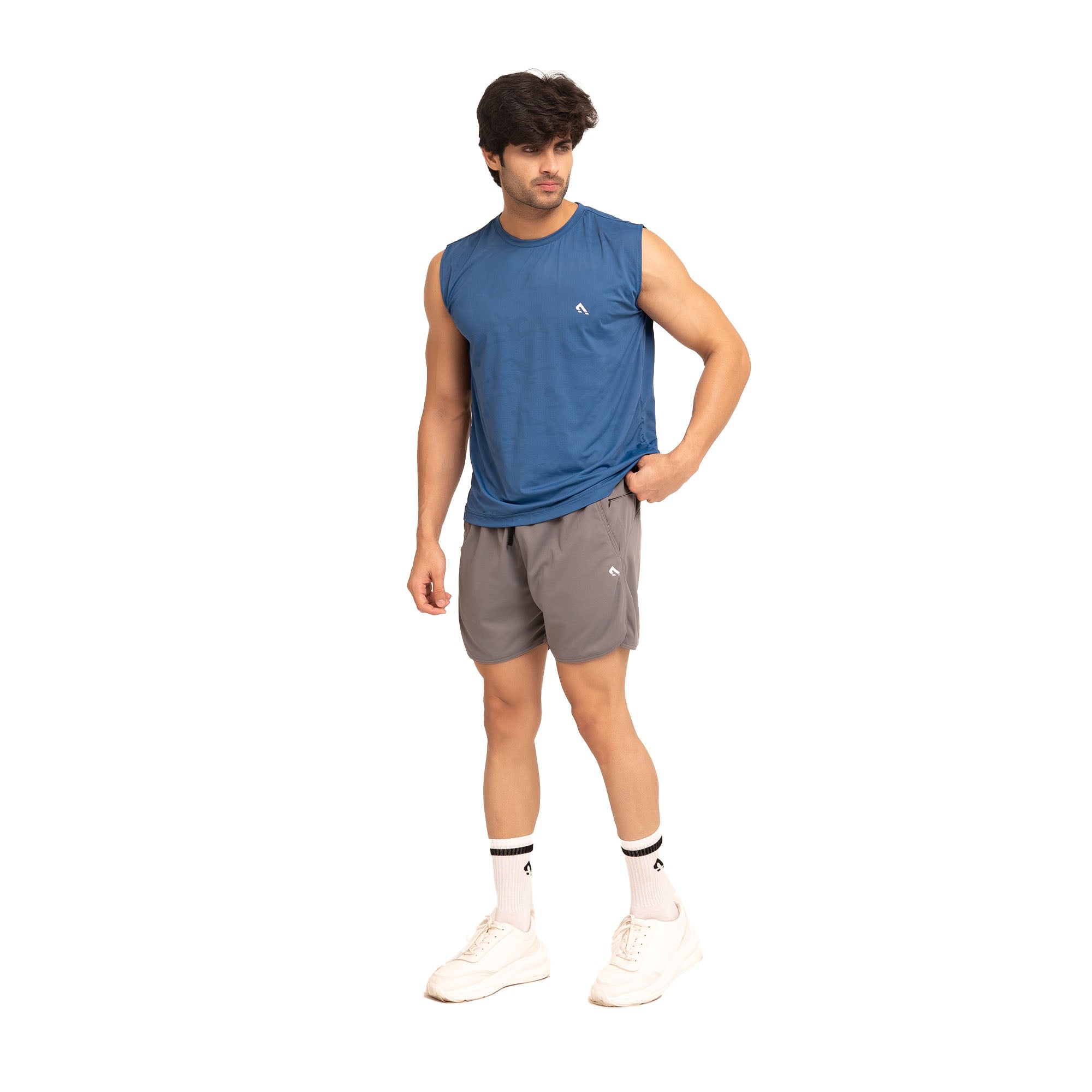 Blaze Zipper Shorts - Grey