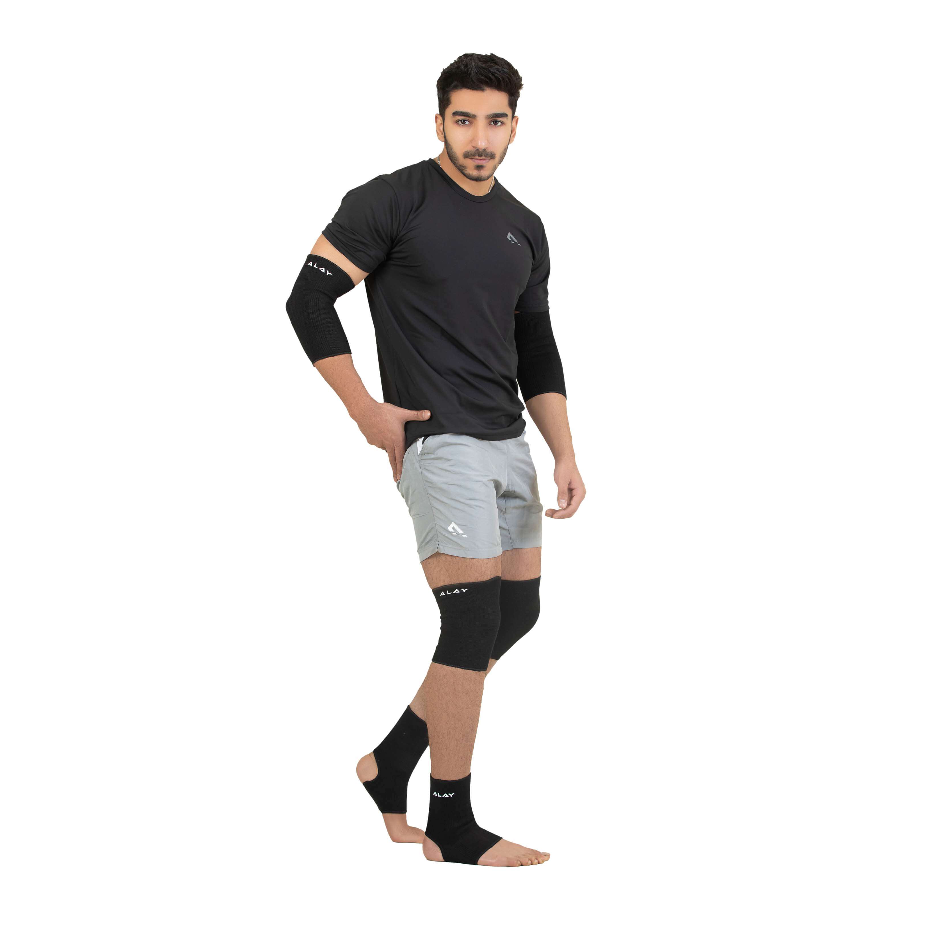 Power Elbow Binding with Padding - Black