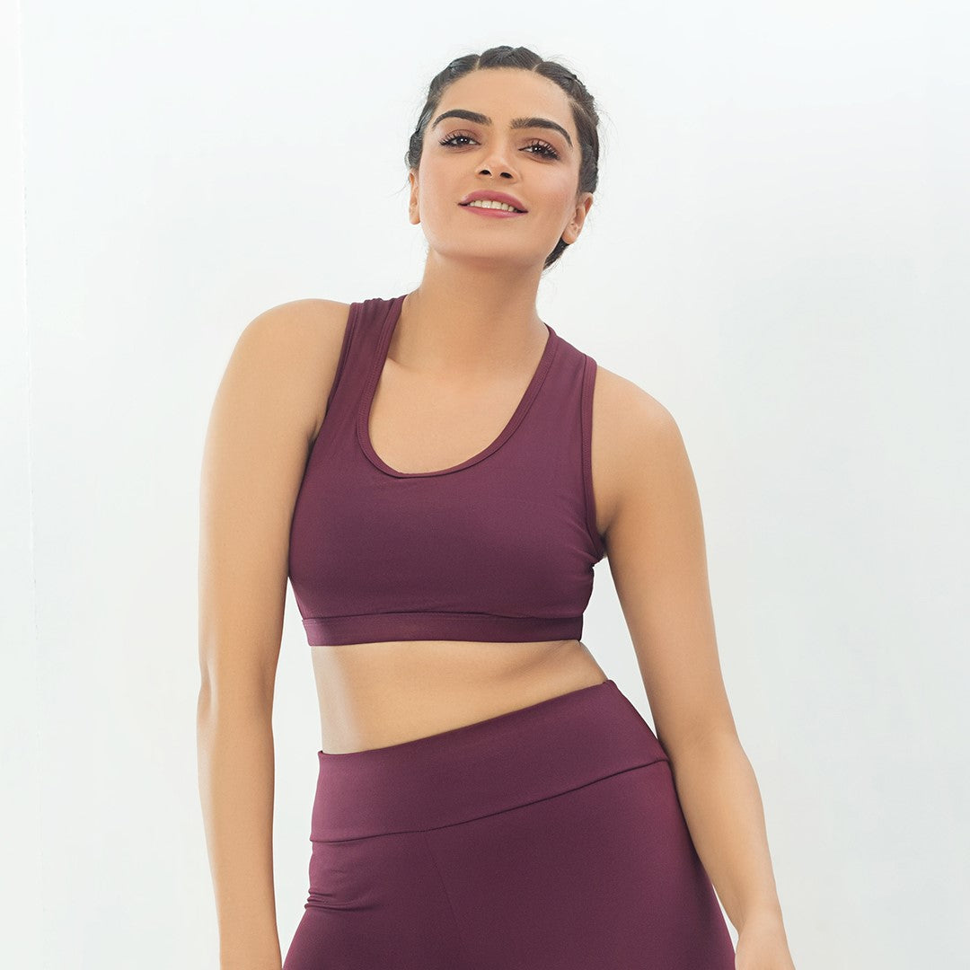 Alay Luxe Sports Bra - Plum