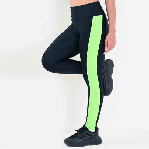 Allure Yoga Pants - Black/Neon