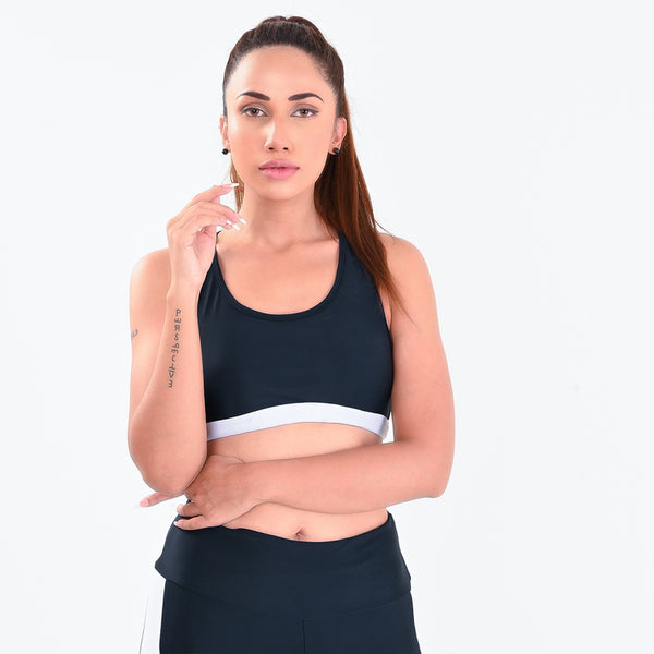 Allure Sports Bra - Black/White