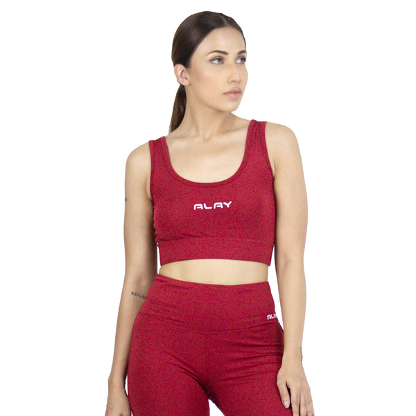 Retro Sports Bra - Red