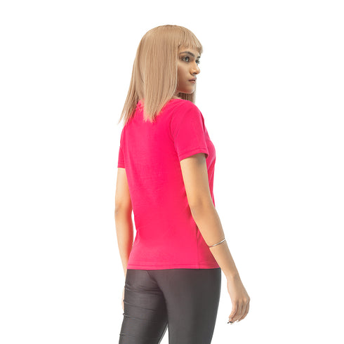 Premium Cotton Tee (Pink) - WTPTXT