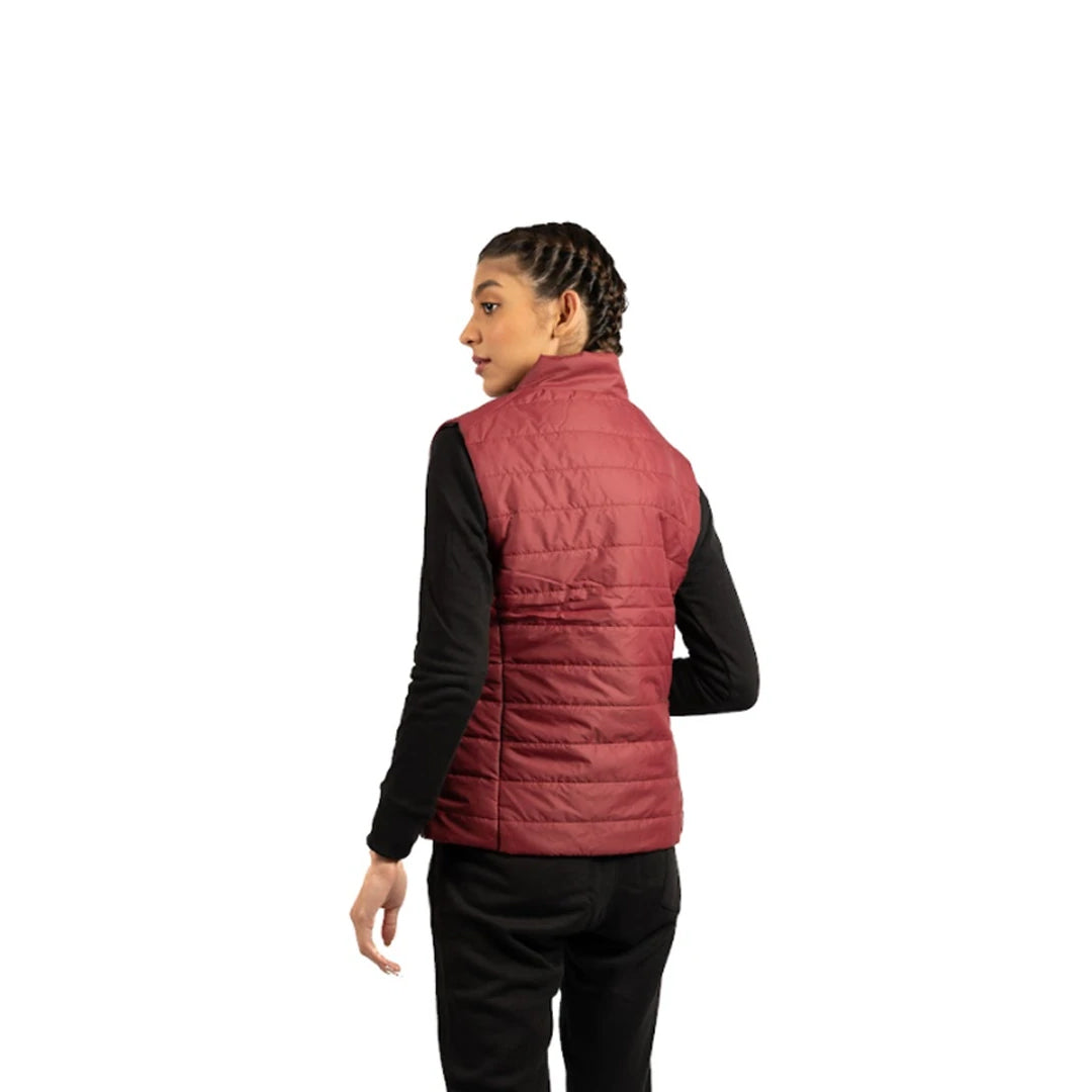 Puffer Jacket Vest (Maroon)